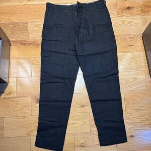 Zara 100% Linen Black Chinos